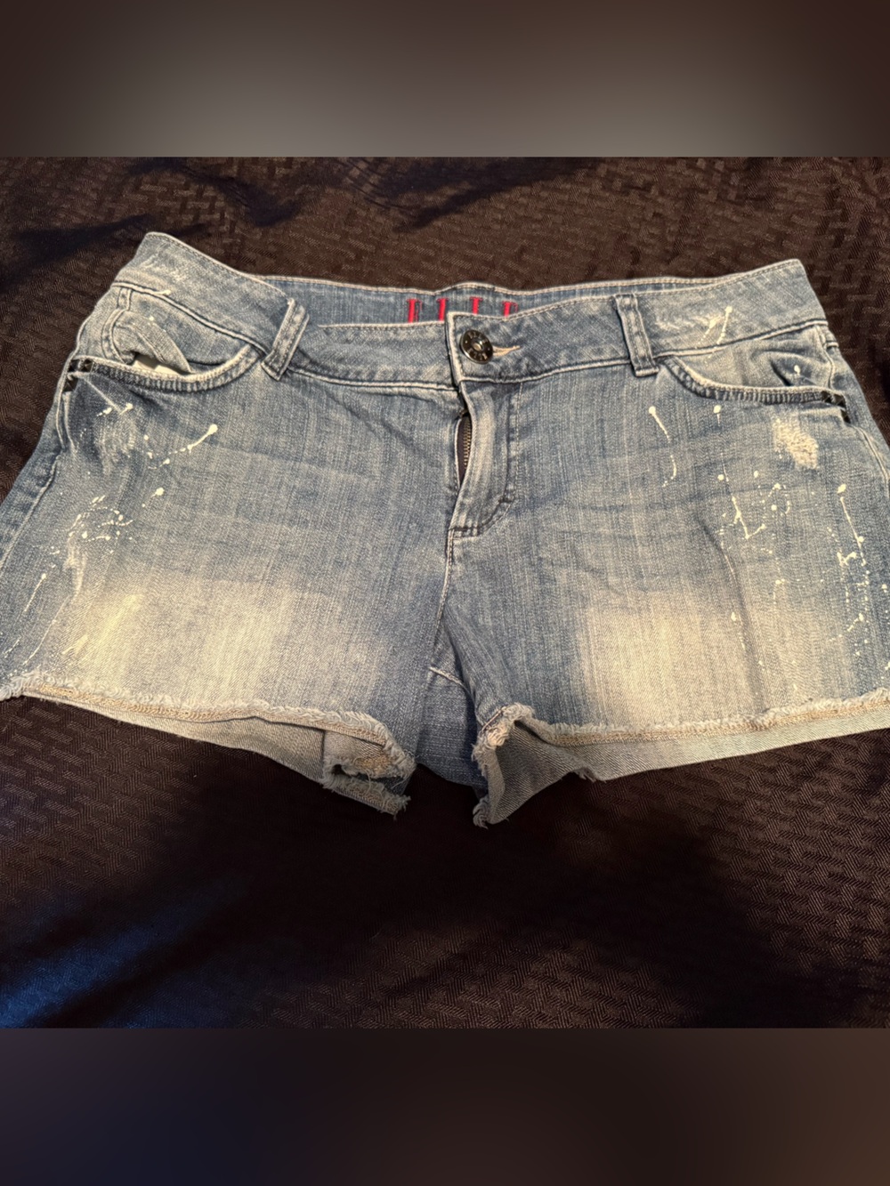 Elle Light Blue Distressed Denim Shorts